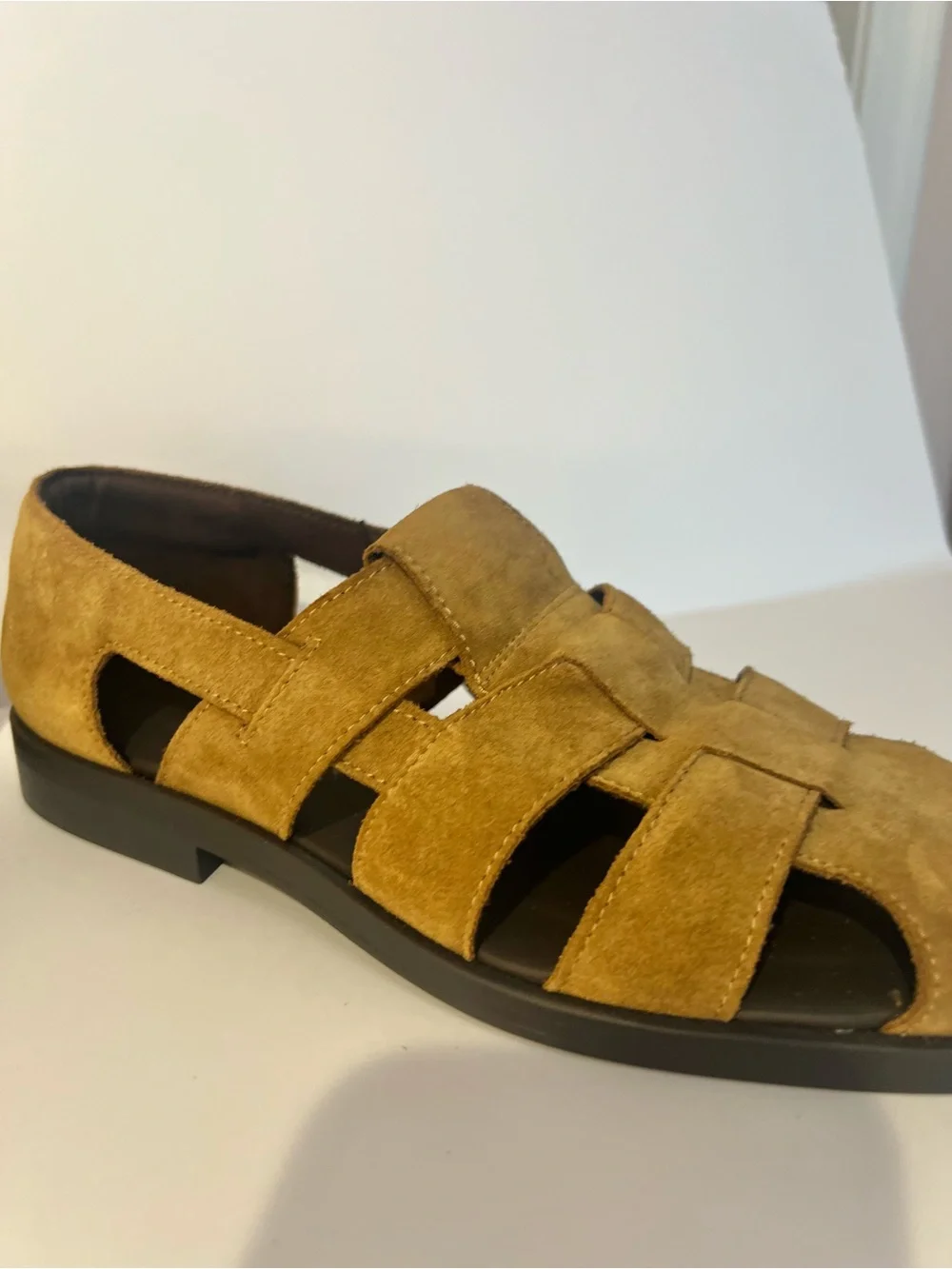 ZARA Men's / Boys Suede Fisherman Sandals in Tan / Brown. 7 (40)
